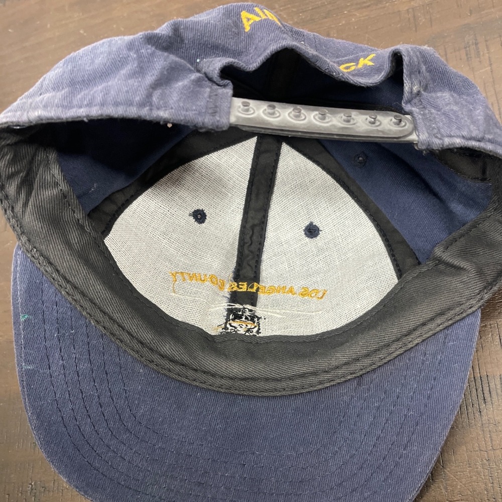 Vintage Los Angeles County Fire Department Air Attack Helicopter Snapback Hat - Picture 3 of 3
